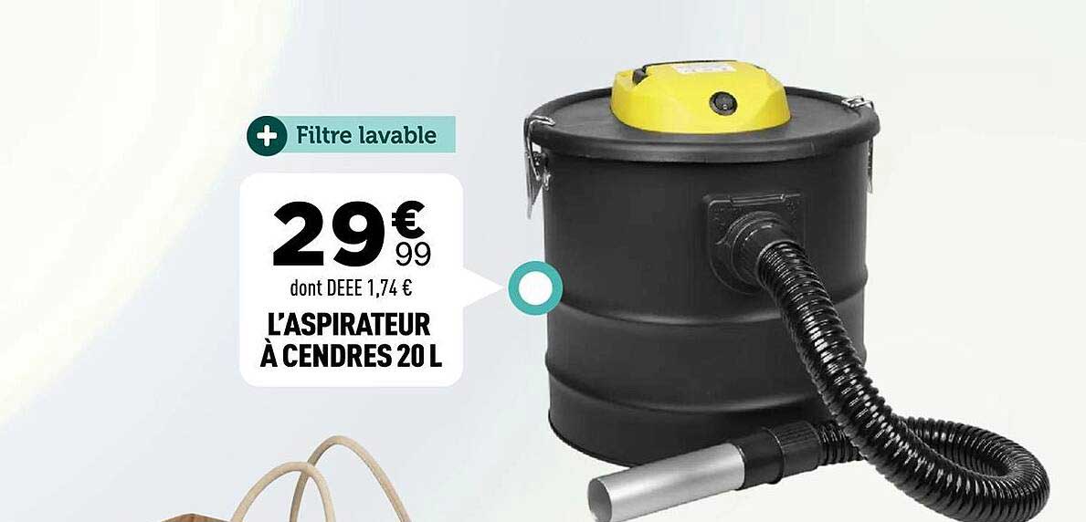 Filtre lavable L’ASPIRATEUR À CENDRES 20 L