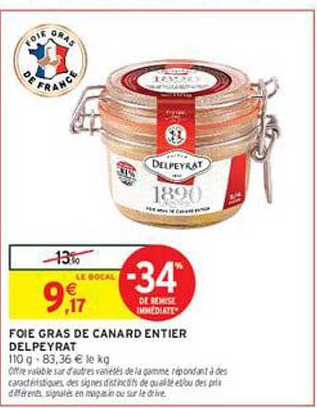 FOIE GRAS DE CANARD ENTIER DELPEYRAT