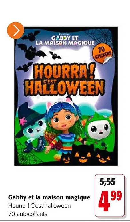 Gabby et la maison magique Hourra ! C'est halloween 70 autocollants
