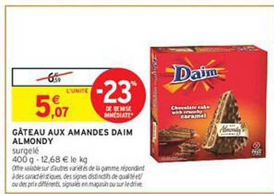 GÂTEAU AUX AMANDES DAIM ALMONDY