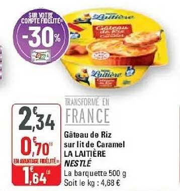 Gâteau de Riz sur lit de Caramel LA LAITIERE NESTLE