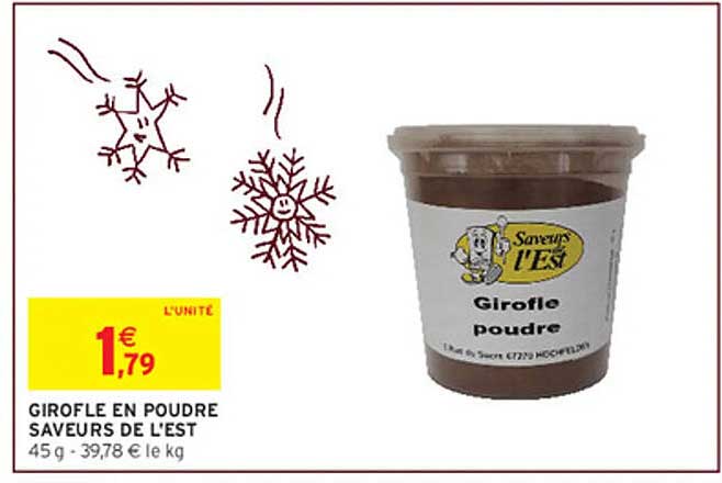 GIROFLE EN POUDRE SAVEURS DE L'EST