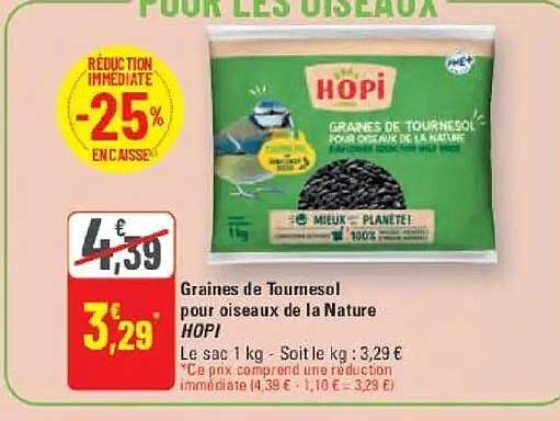 Graines de Tournesol pour oiseaux de la Nature HOPI