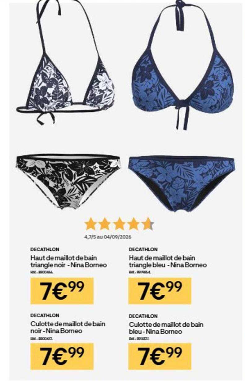 Haut de maillot de bain triangle noir - Nina Borneo