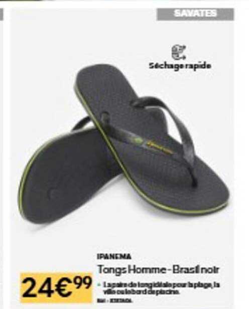 Ipanema Tongs Homme-Brazil noir
