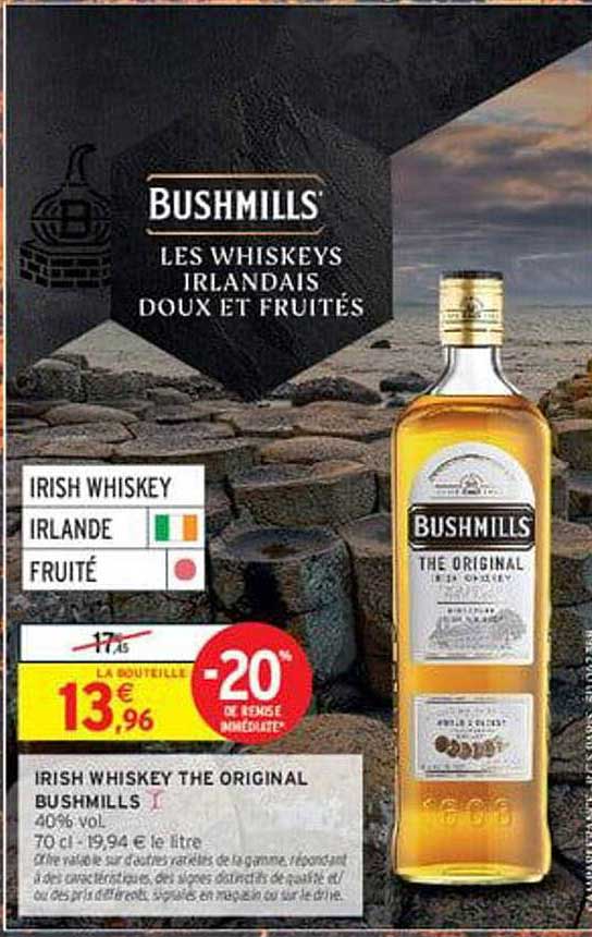 IRISH WHISKEY THE ORIGINAL BUSHMILLS