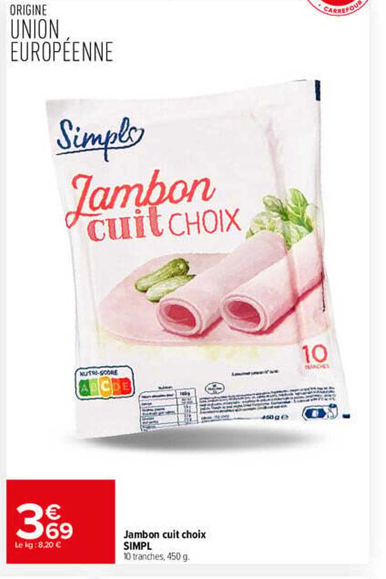 Jambon cuit choix SIMPL