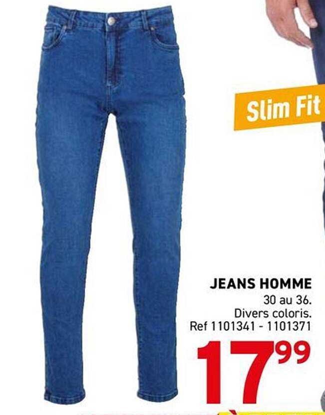 JEANS HOMME 30 au 36. Divers coloris. Ref 1101341 - 1101371