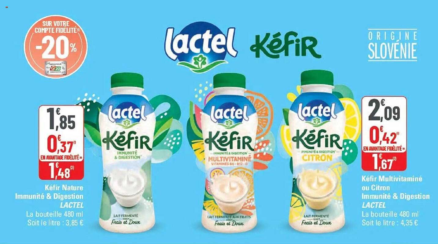 Kéfir Nature Immunité & Digestion LACTEL