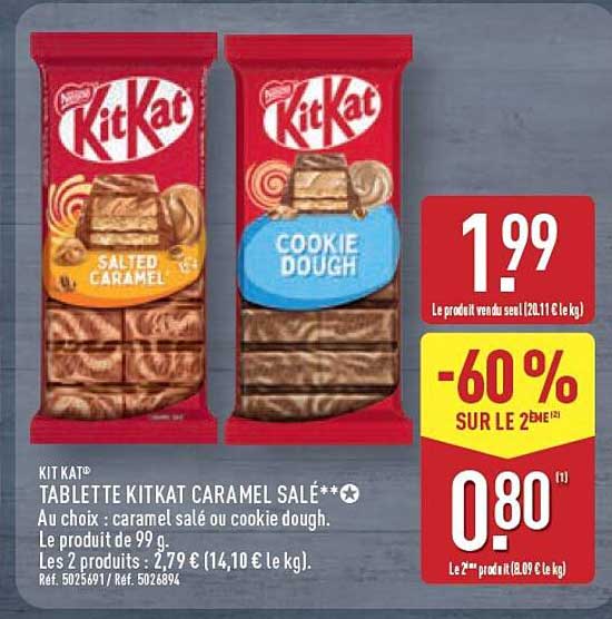 KIT KAT® TABLETTE KITKAT CARAMEL SALÉ**