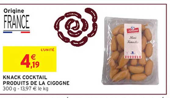 KNACK COCKTAIL PRODUITS DE LA CIGOGNE