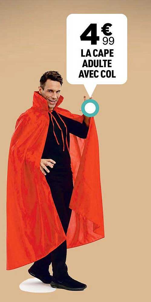 LA CAPE ADULTE AVEC COL