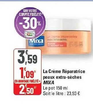 La Crème Réparatrice peaux extra-sèches MIXA