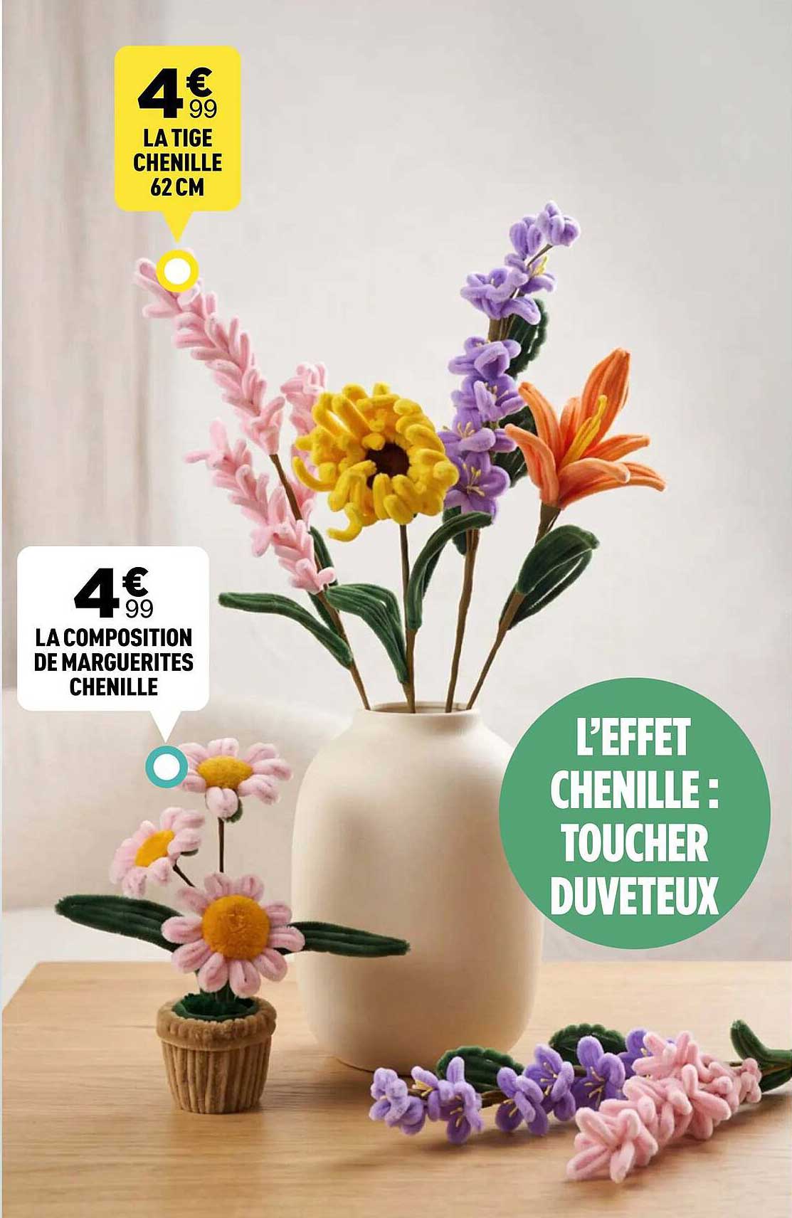 LA TIGE CHENILLE 62 CM