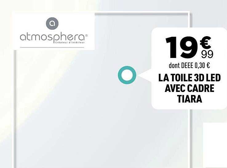 LA TOILE 3D LED AVEC CADRE TIARA