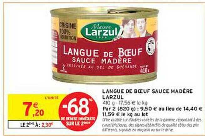 LANGUE DE BŒUF SAUCE MADÈRE LARZUL