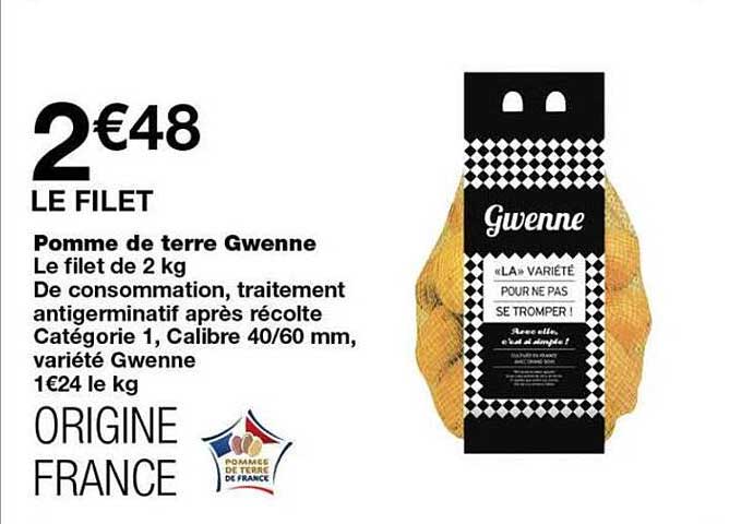 LE FILET Pomme de terre Gwenne