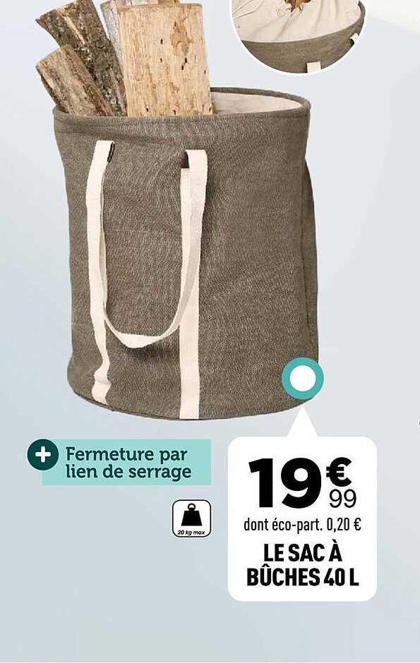 LE SAC À BÛCHES 40 L