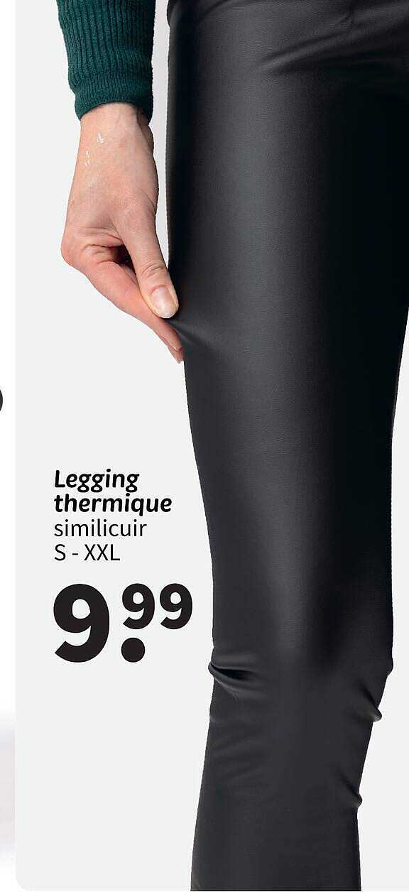 Legging thermique simili cuir S - XXL