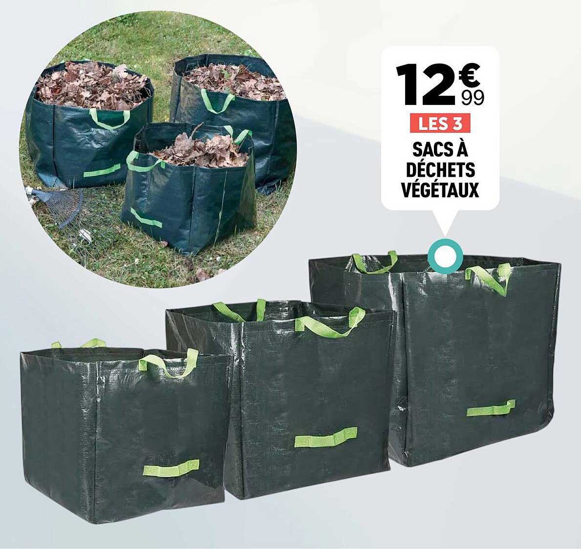 LES 3 SACS À DÉCHETS VÉGÉTAUX