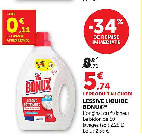 LESSIVE LIQUIDE BONUX(A)