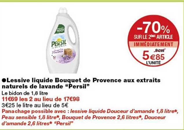 Lessive liquide Bouquet de Provence aux extraits naturels de lavande “Persil”