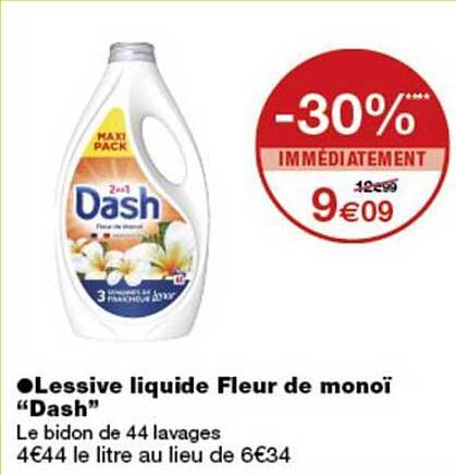 Lessive liquide Fleur de monoï “Dash”
