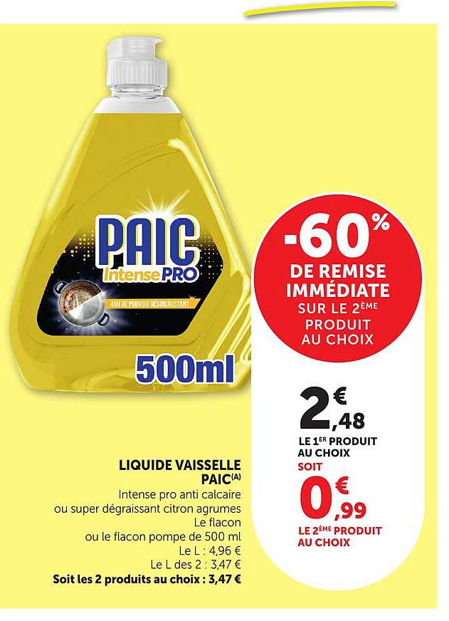 LIQUIDE VAISSELLE PAIC(A)