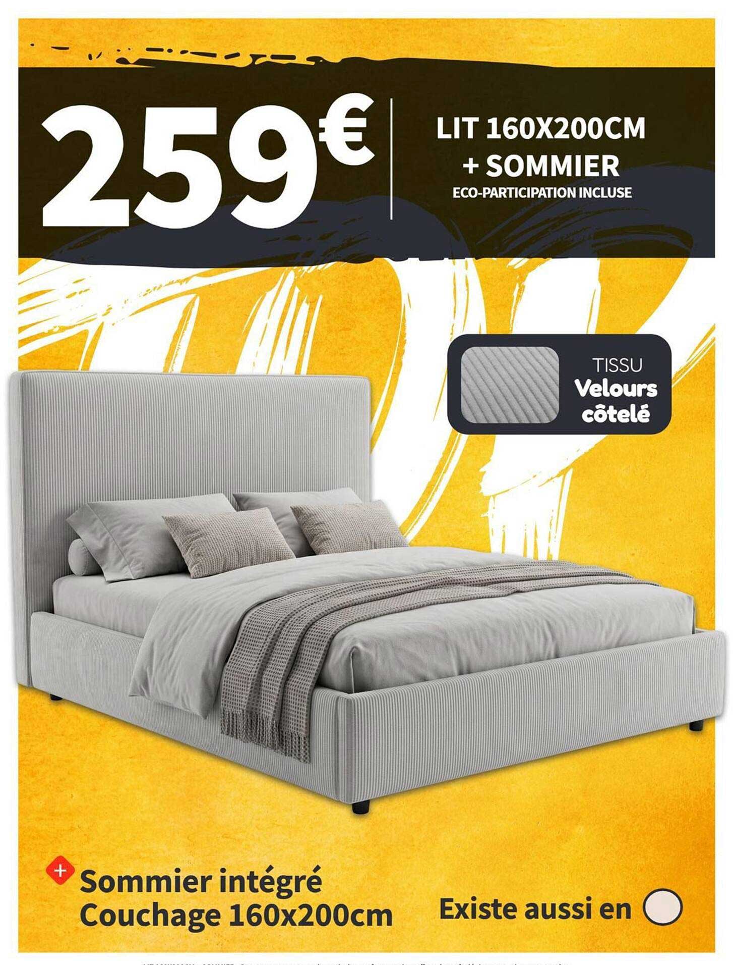 LIT 160X200CM + SOMMIER