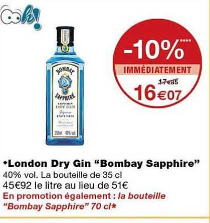 London Dry Gin “Bombay Sapphire”