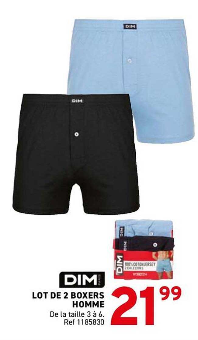 LOT DE 2 BOXERS HOMME