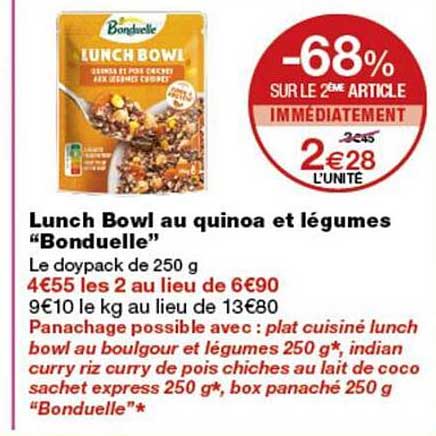 Lunch Bowl au quinoa et légumes “Bonduelle”