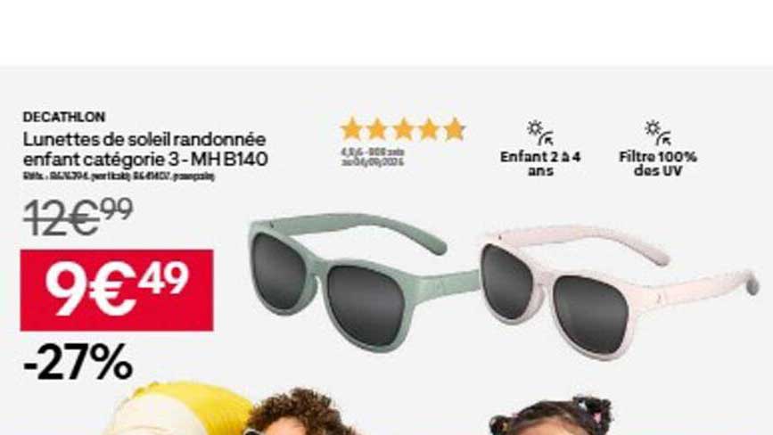 Lunettes de soleil randonnée enfant catégorie 3 - MH B140