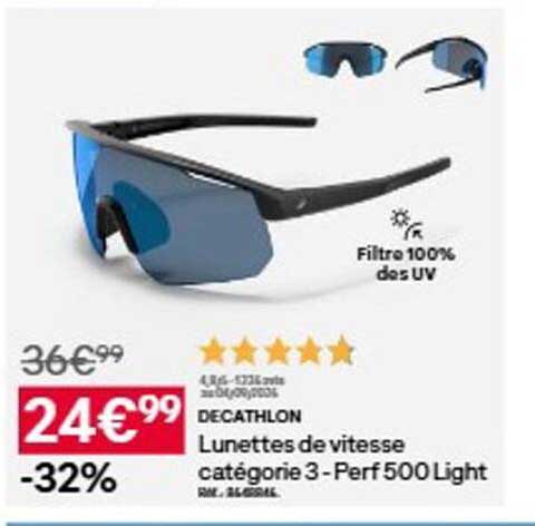 Lunettes de vitesse catégorie 3 - Perf 500 Light
