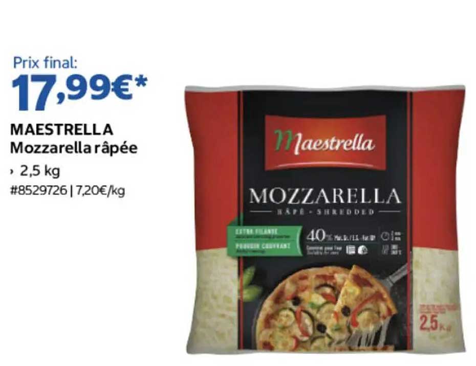 MAESTRELLA Mozzarella râpée
