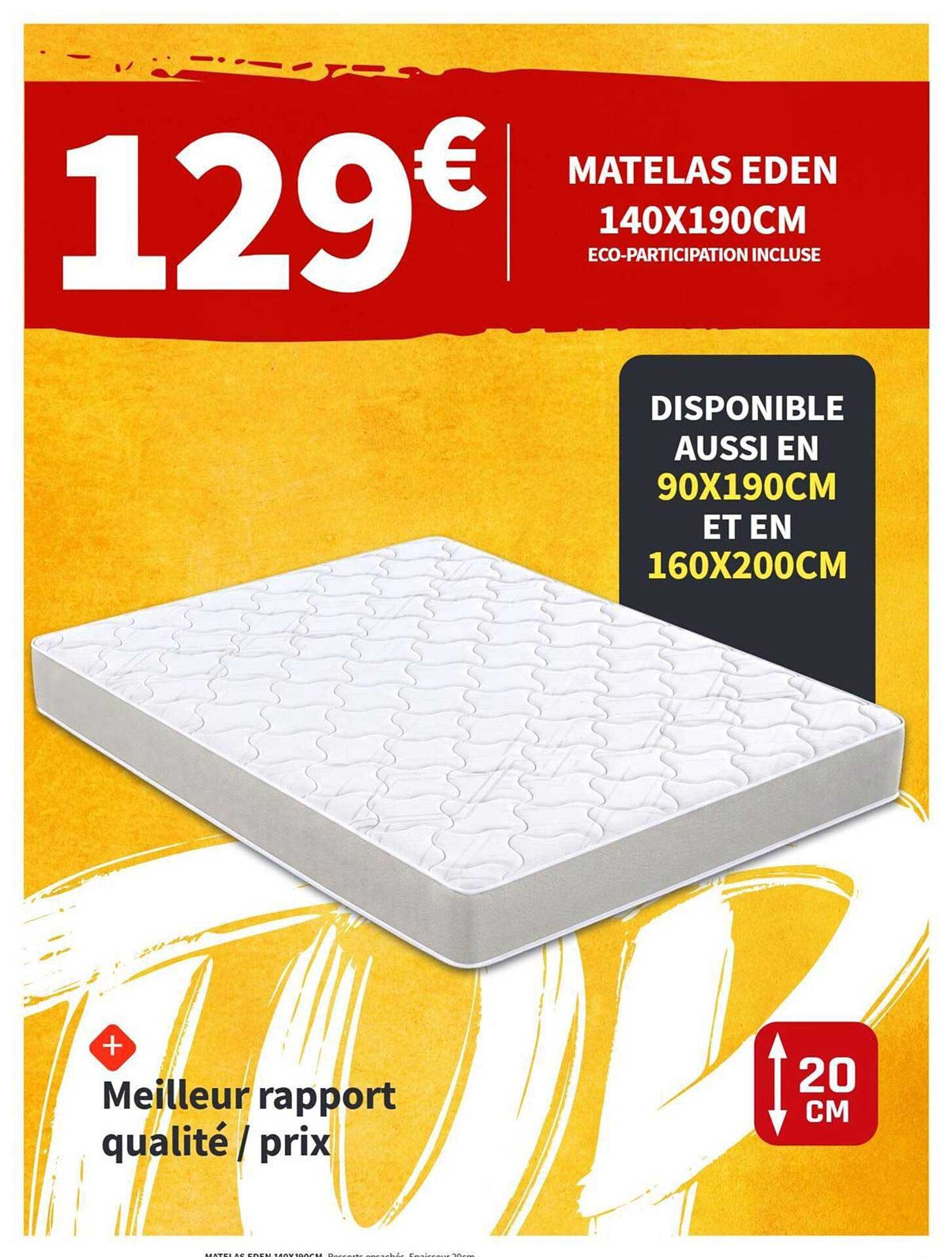 MATELAS EDEN 140X190CM