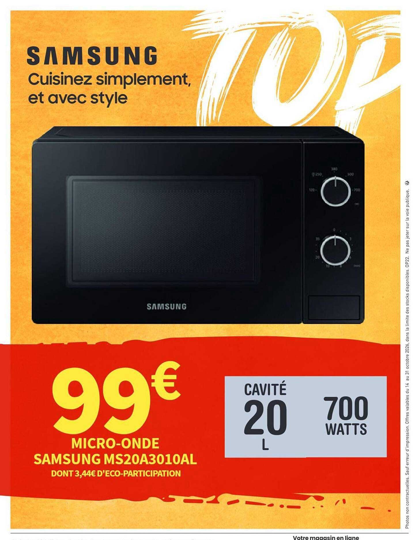 MICRO-ONDE SAMSUNG MS20A3010AL