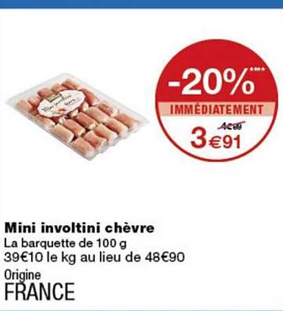 Mini involtini chèvre