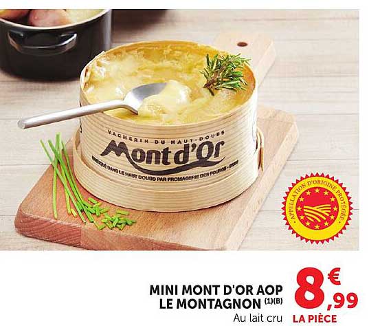 MINI MONT D'OR AOP LE MONTAGNON (1(8) Au lait cru