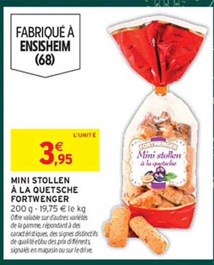 MINI STOLLEN À LA QUETSCH FORTWENGER