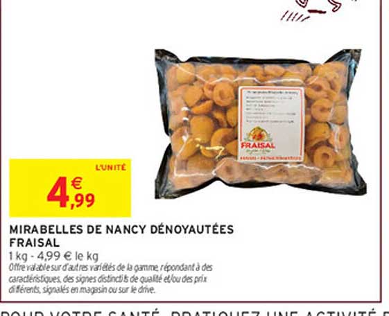 MIRABELLES DE NANCY DÉNOYAUTÉES FRAISAL
