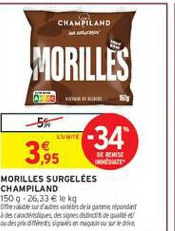 MORILLES SURGELÉES CHAMPILAND