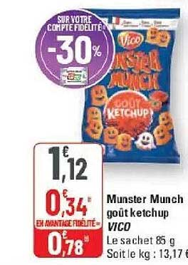 Munster Munch goût ketchup Vico