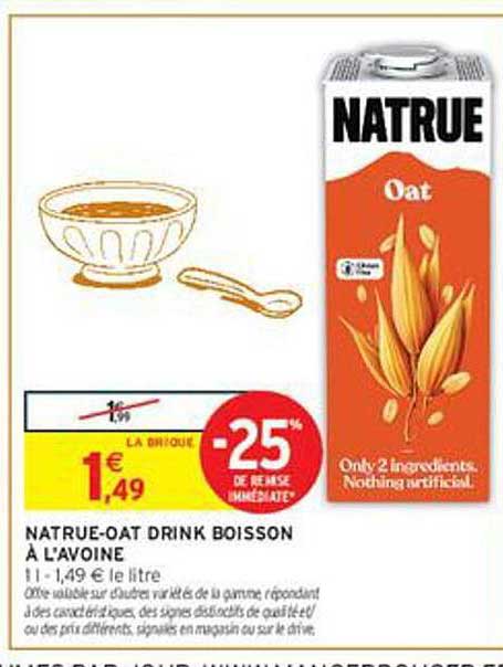 NATRUE-OAT DRINK BOISSON À L'AVOINE