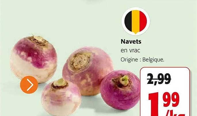Navets en vrac