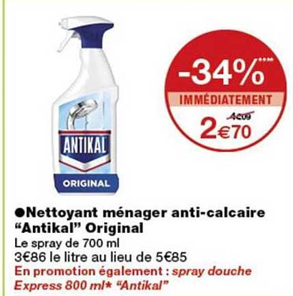 Nettoyant ménager anti-calcaire “Antikal” Original