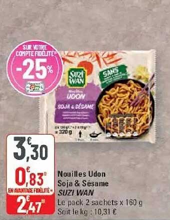 Nouilles Udon Soja & Sésame SUZI WAN