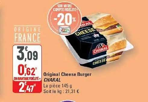Original Cheese Burger CHARAL