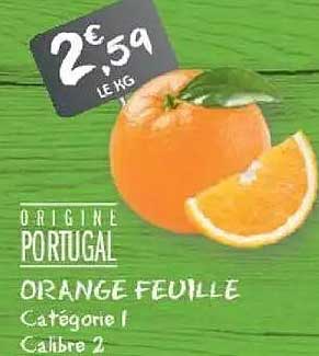 ORIGINE PORTUGAL ORANGE FEUILLE