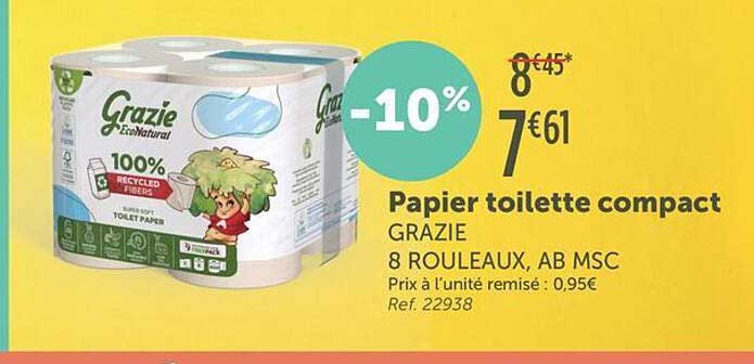 Papier toilette compact GRAZIE